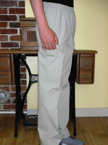 Pantalon taille élastique pour hommes, poches style cargo